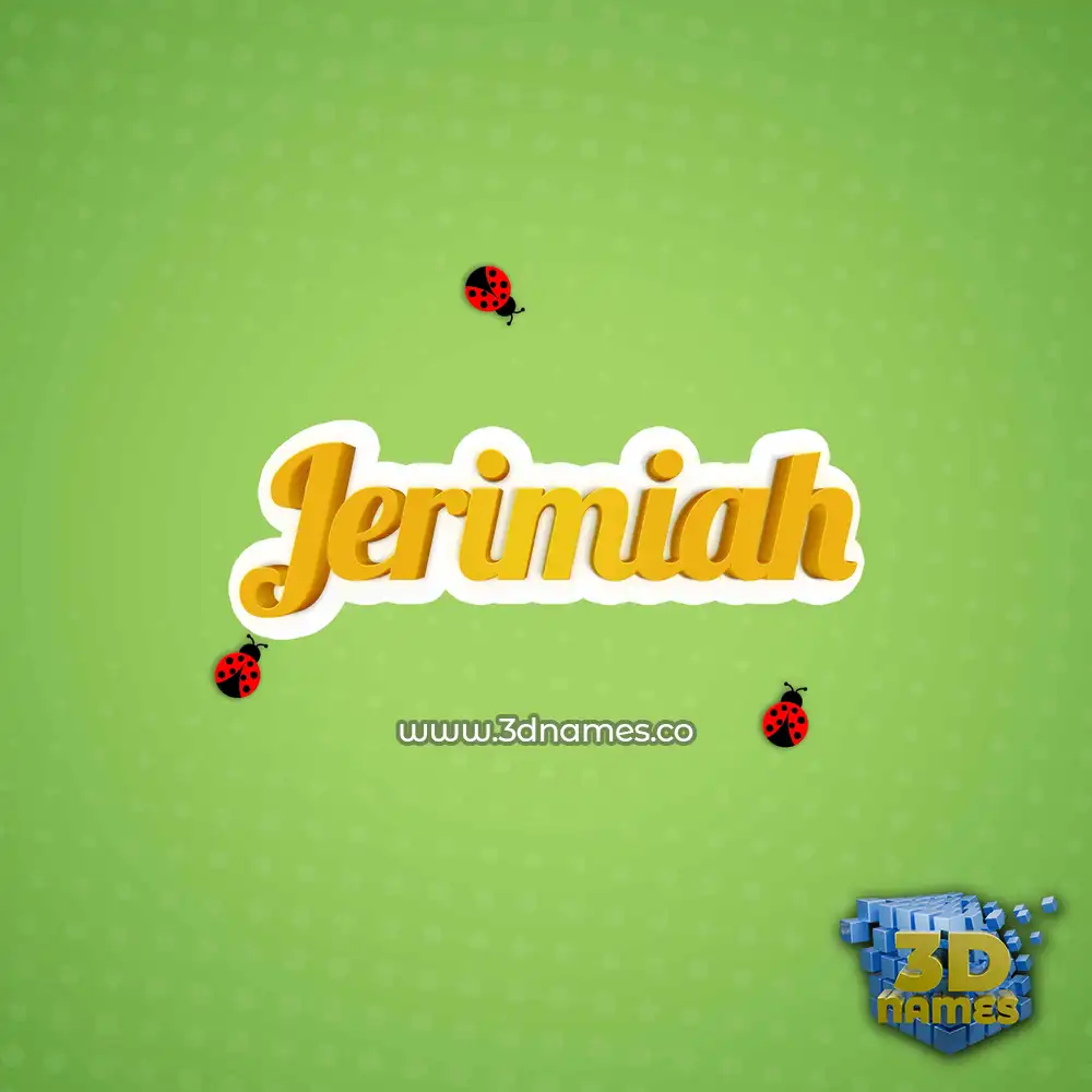 jerimiah in Ladybugs style - 3D name wallpaper