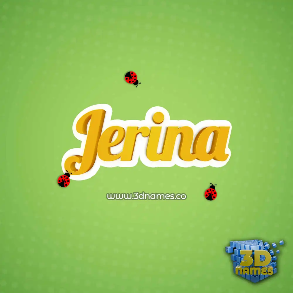 jerina in Ladybugs style - 3D name wallpaper