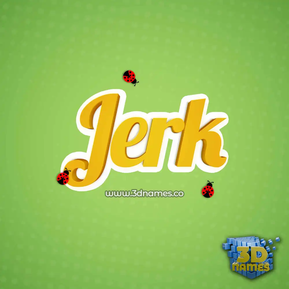 jerk in Ladybugs style - 3D name wallpaper