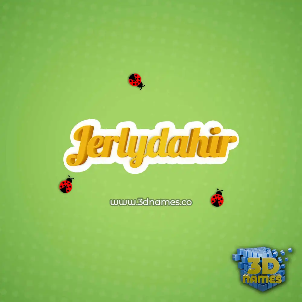 jerlydahir in Ladybugs style - 3D name wallpaper