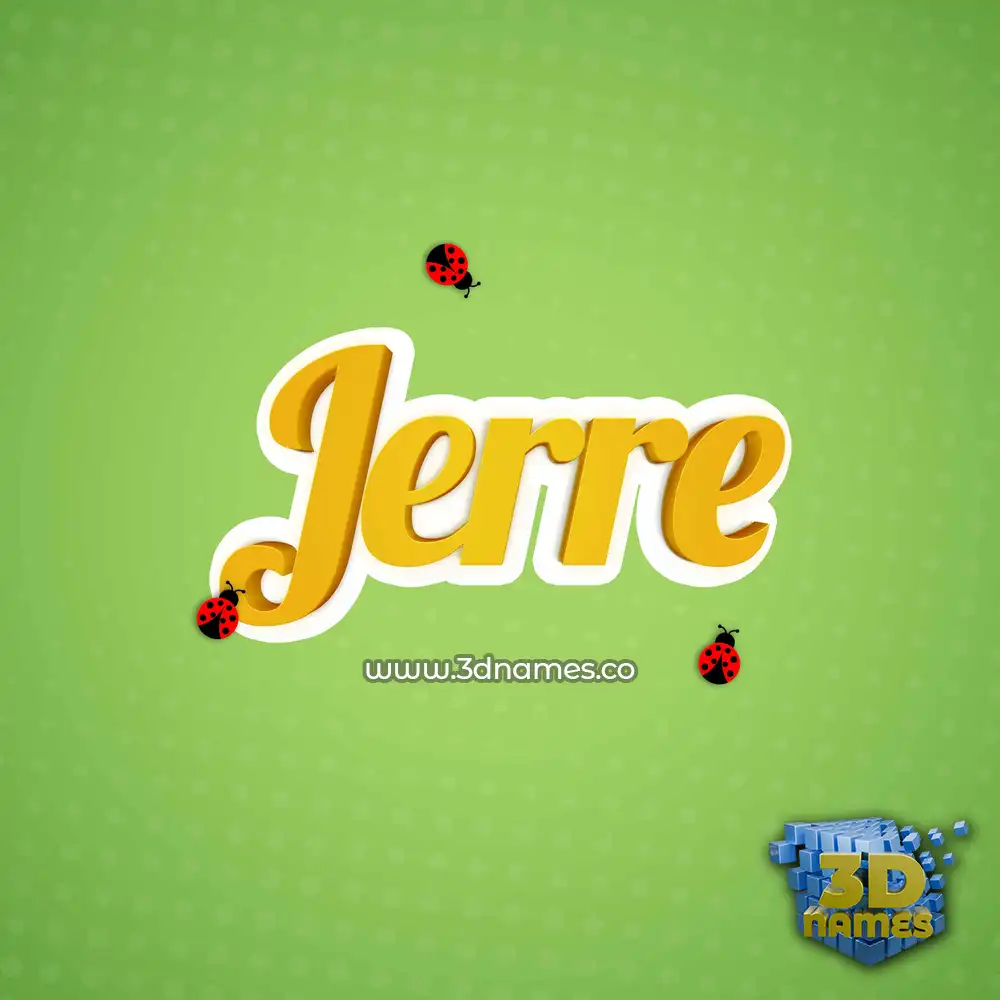 jerre in Ladybugs style - 3D name wallpaper