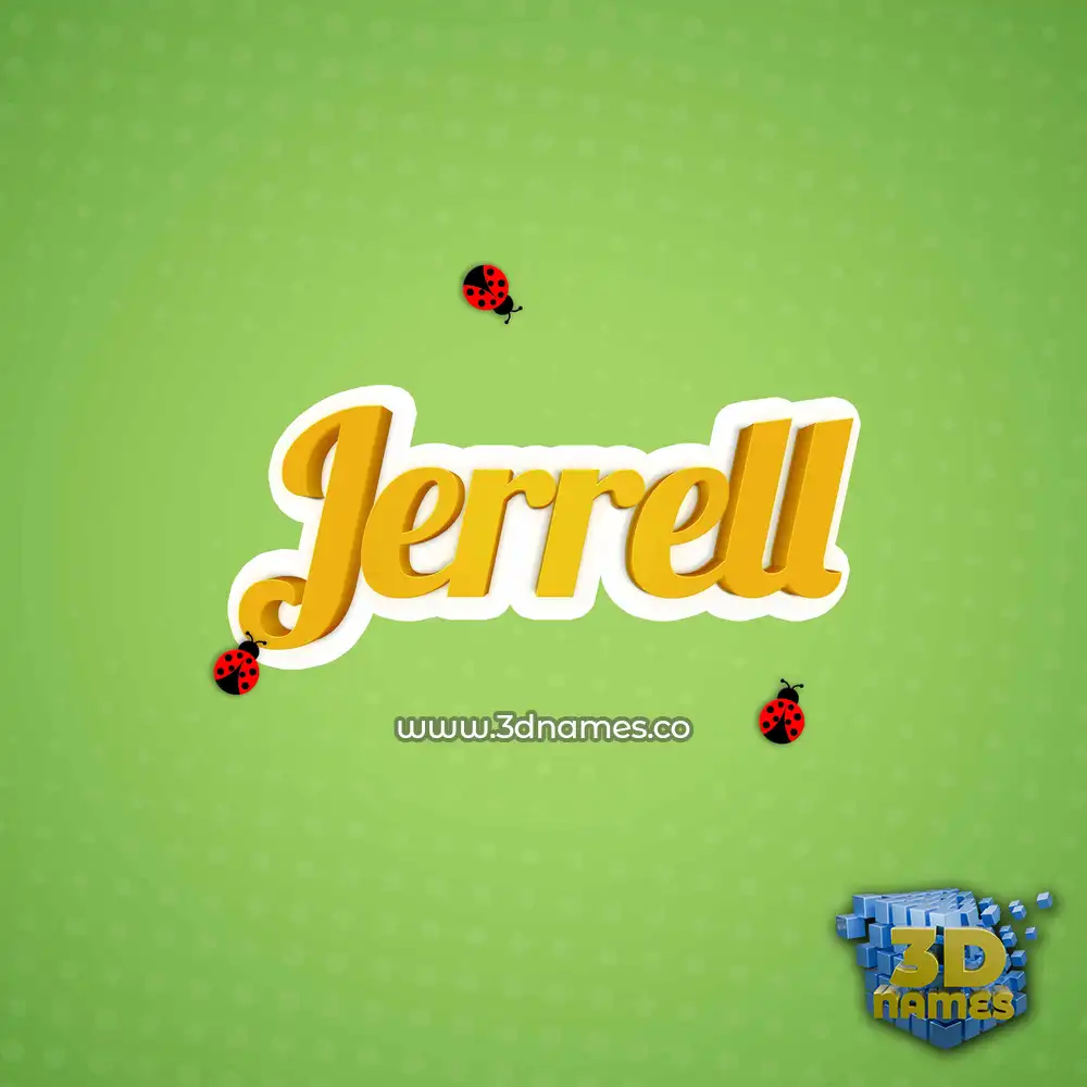 jerrell in Ladybugs style - 3D name wallpaper