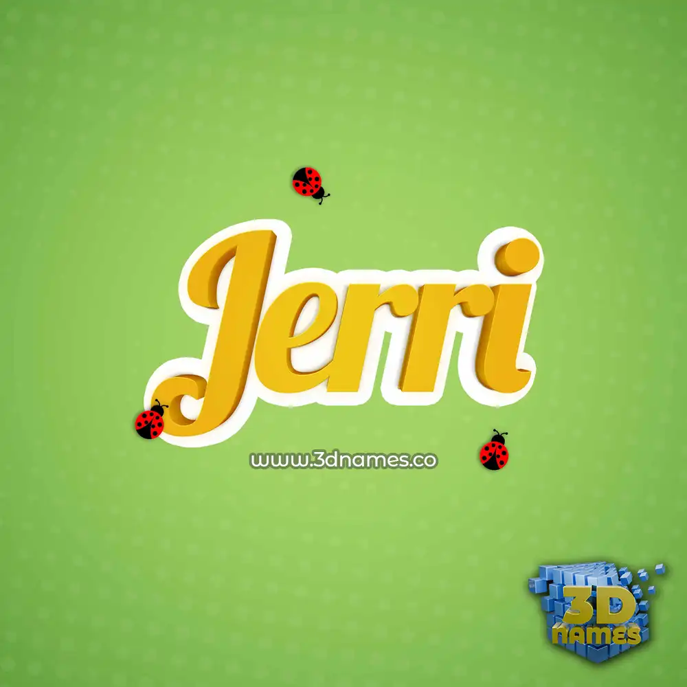 jerri in Ladybugs style - 3D name wallpaper