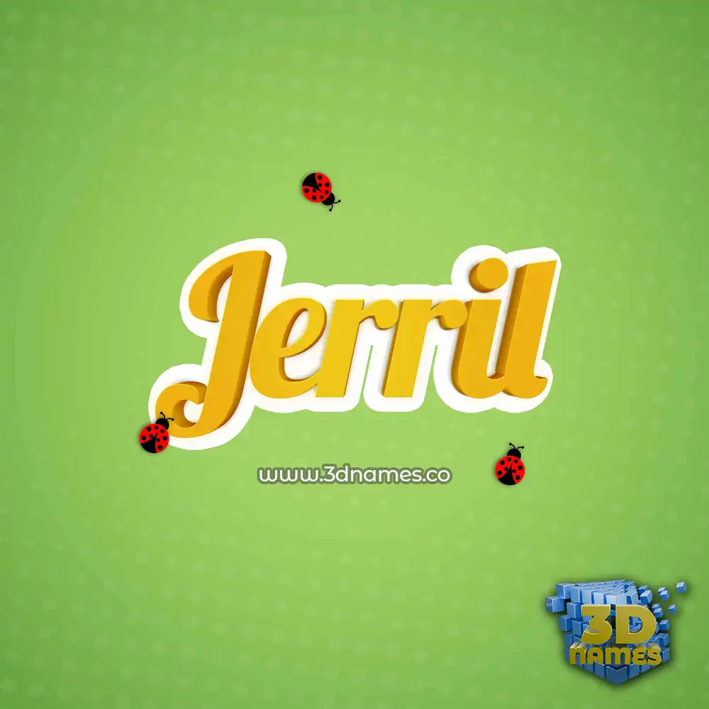 jerril in Ladybugs style - 3D name wallpaper