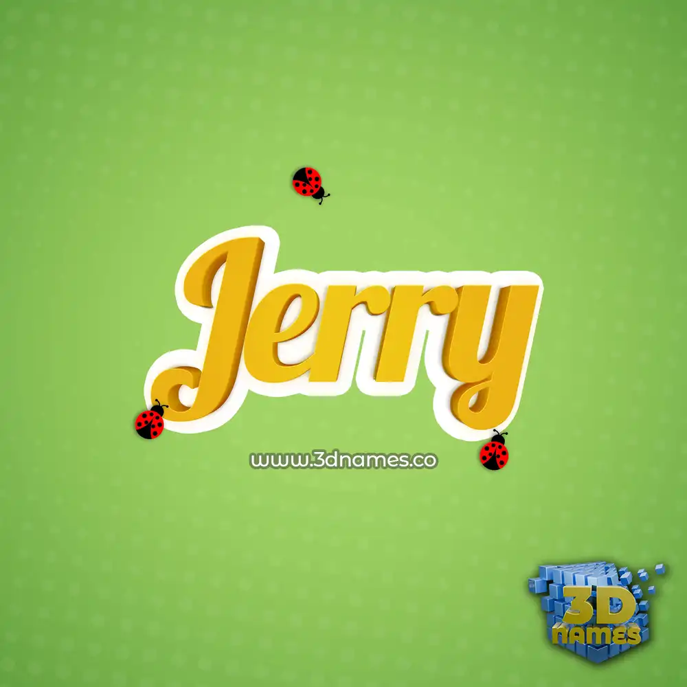 jerry in Ladybugs style - 3D name wallpaper