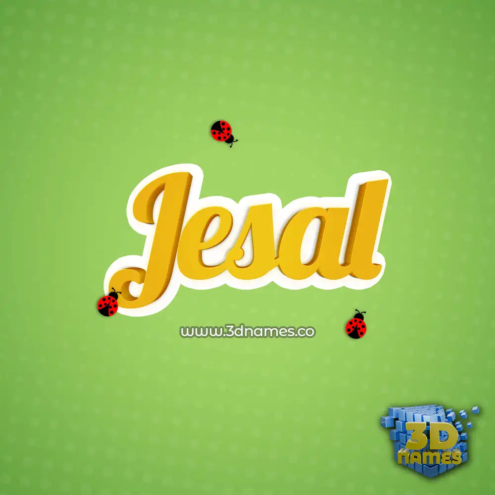 jesal in Ladybugs style - 3D name wallpaper