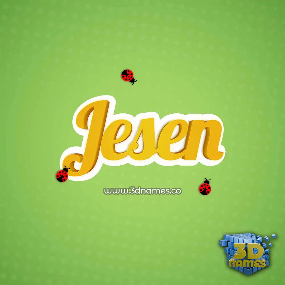 jesen in Ladybugs style - 3D name wallpaper