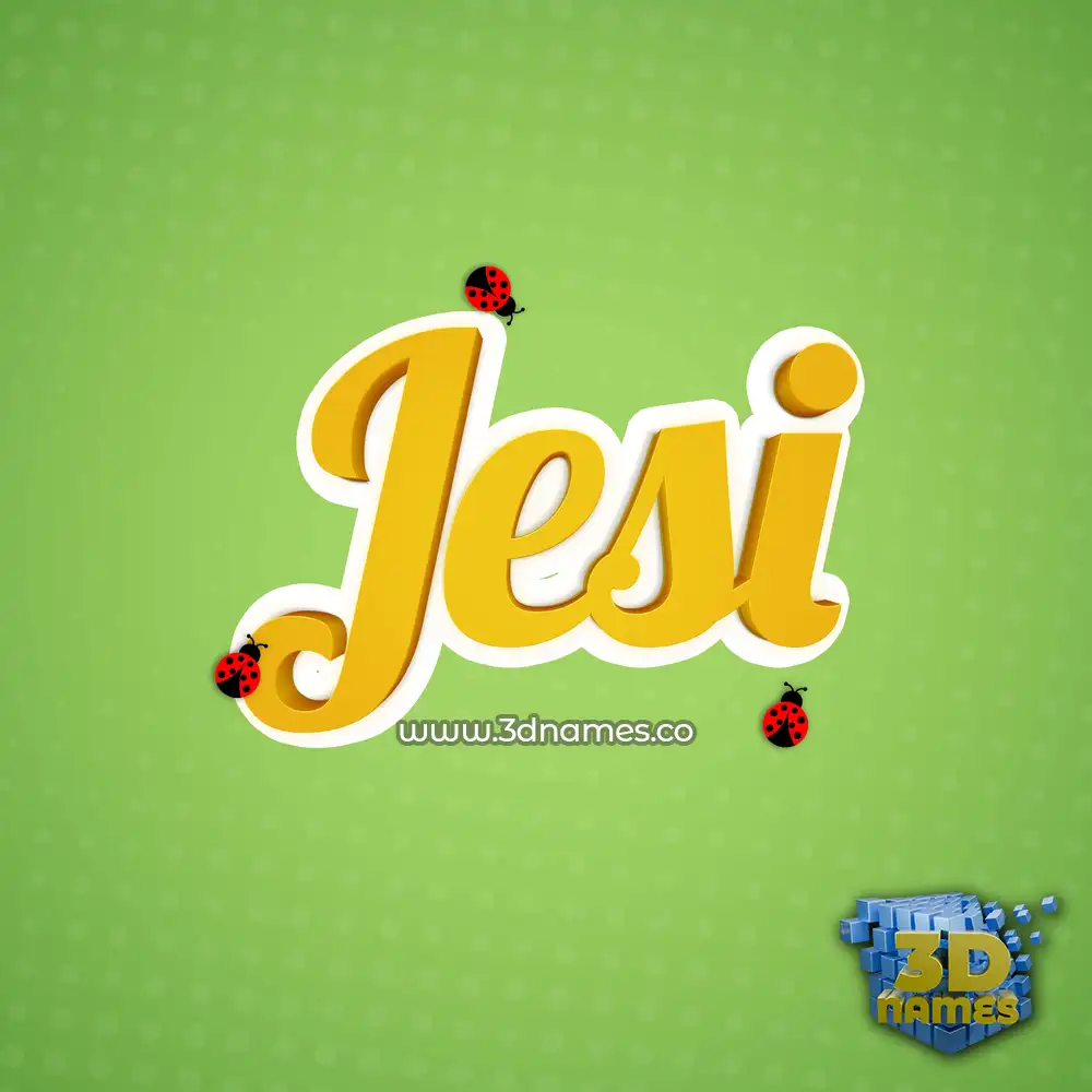jesi in Ladybugs style - 3D name wallpaper