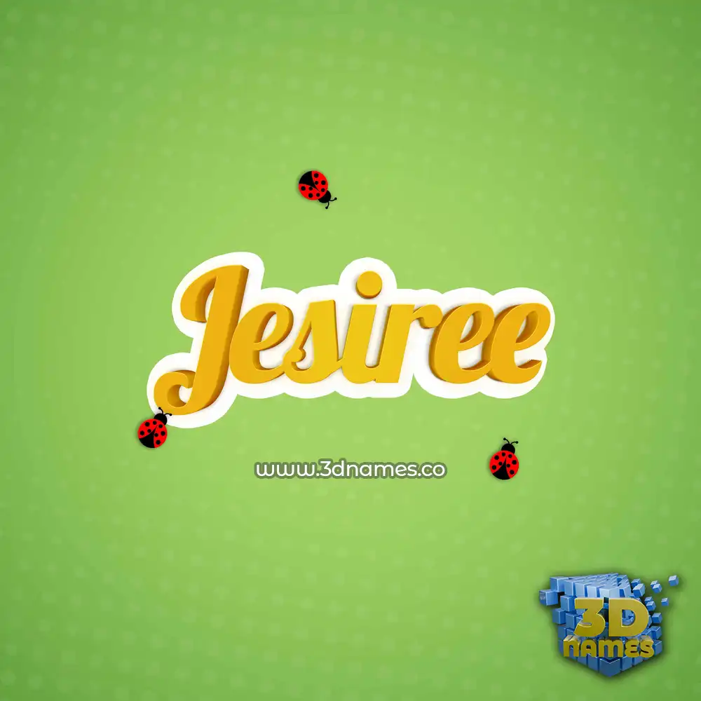 jesiree in Ladybugs style - 3D name wallpaper