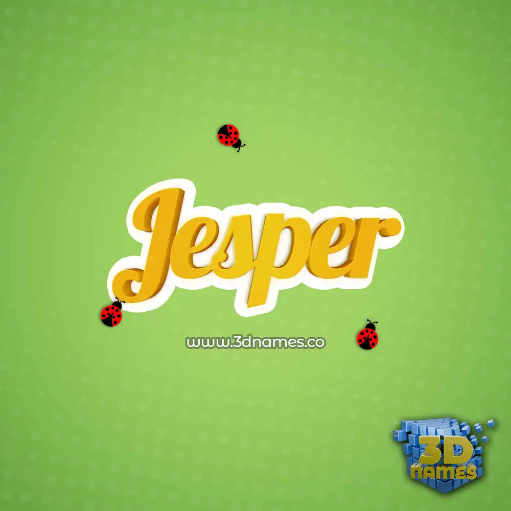 jesper in Ladybugs style - 3D name wallpaper