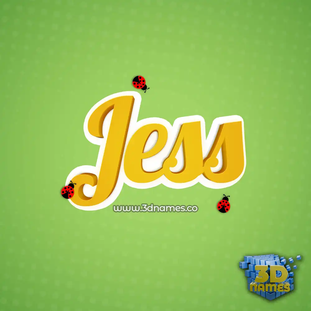 jess in Ladybugs style - 3D name wallpaper