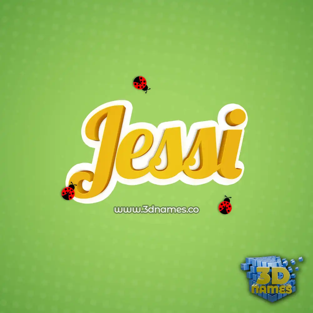 jessi in Ladybugs style - 3D name wallpaper