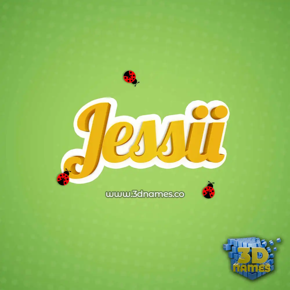 jessii in Ladybugs style - 3D name wallpaper