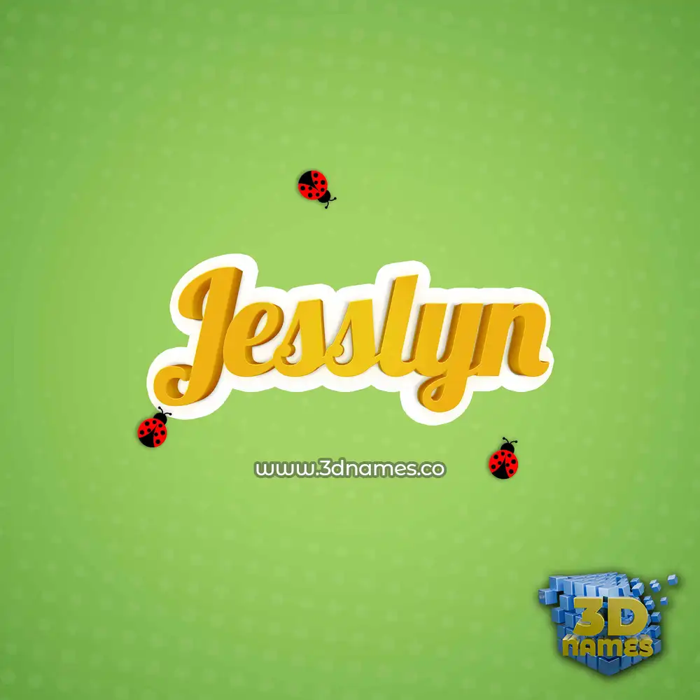 jesslyn in Ladybugs style - 3D name wallpaper