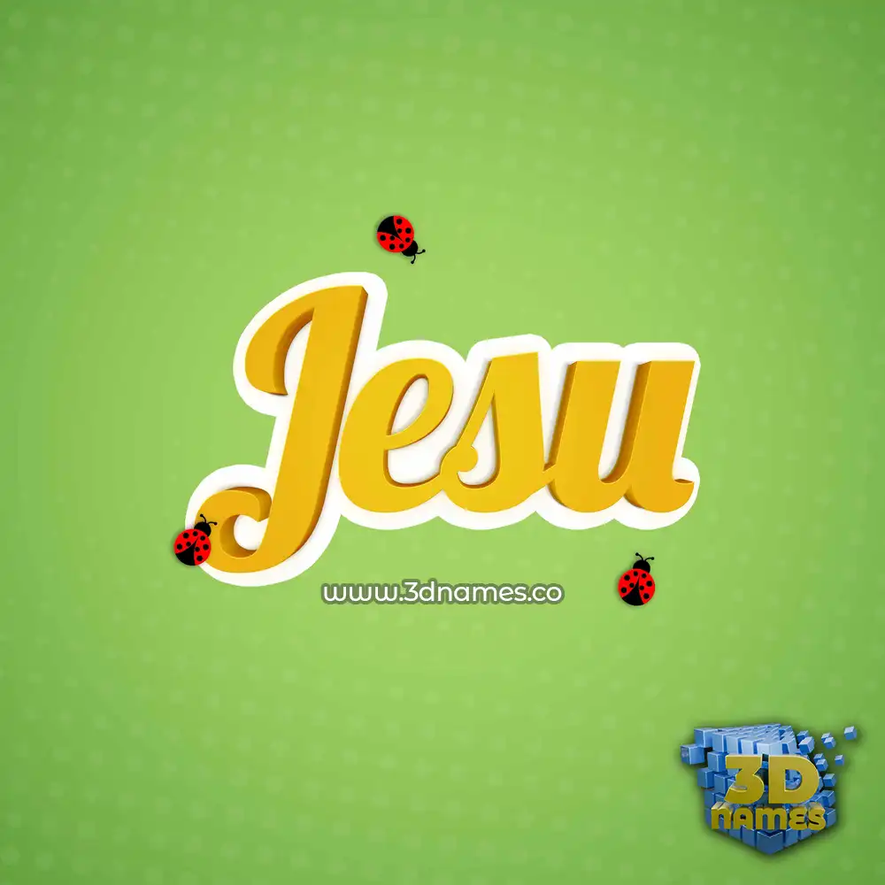 jesu in Ladybugs style - 3D name wallpaper