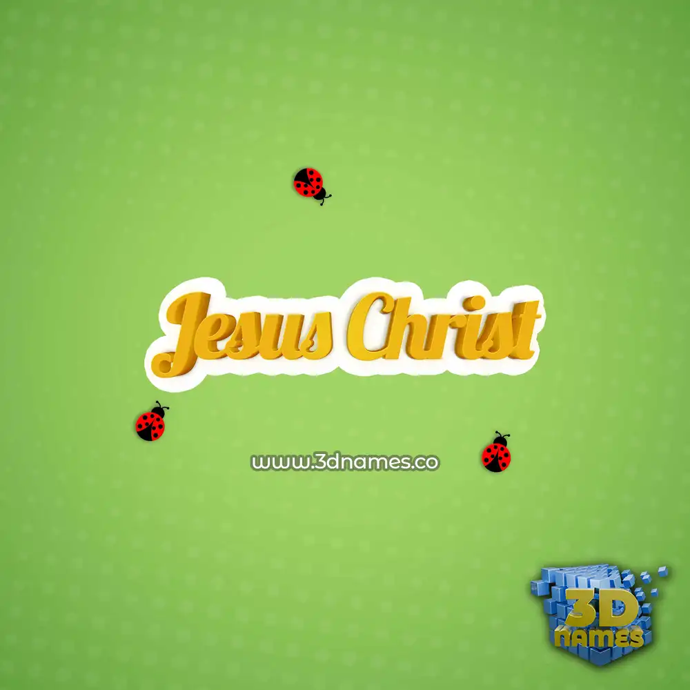 jesus christ in Ladybugs style - 3D name wallpaper
