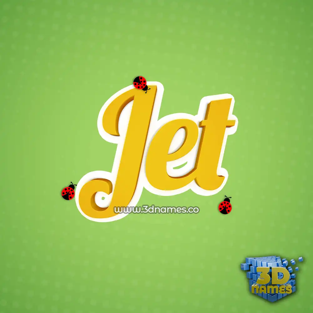 jet in Ladybugs style - 3D name wallpaper