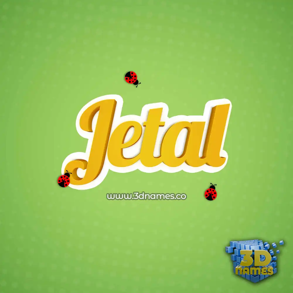 jetal in Ladybugs style - 3D name wallpaper