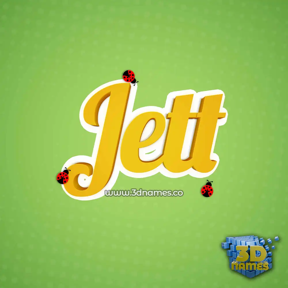 jett in Ladybugs style - 3D name wallpaper