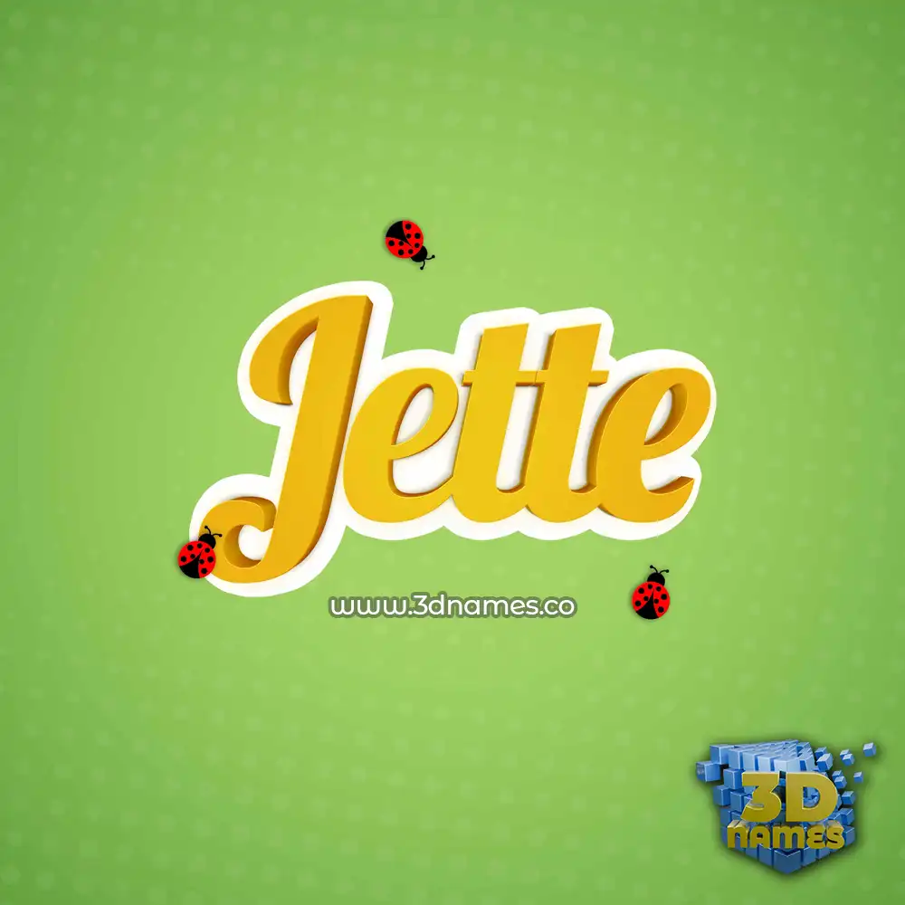 jette in Ladybugs style - 3D name wallpaper