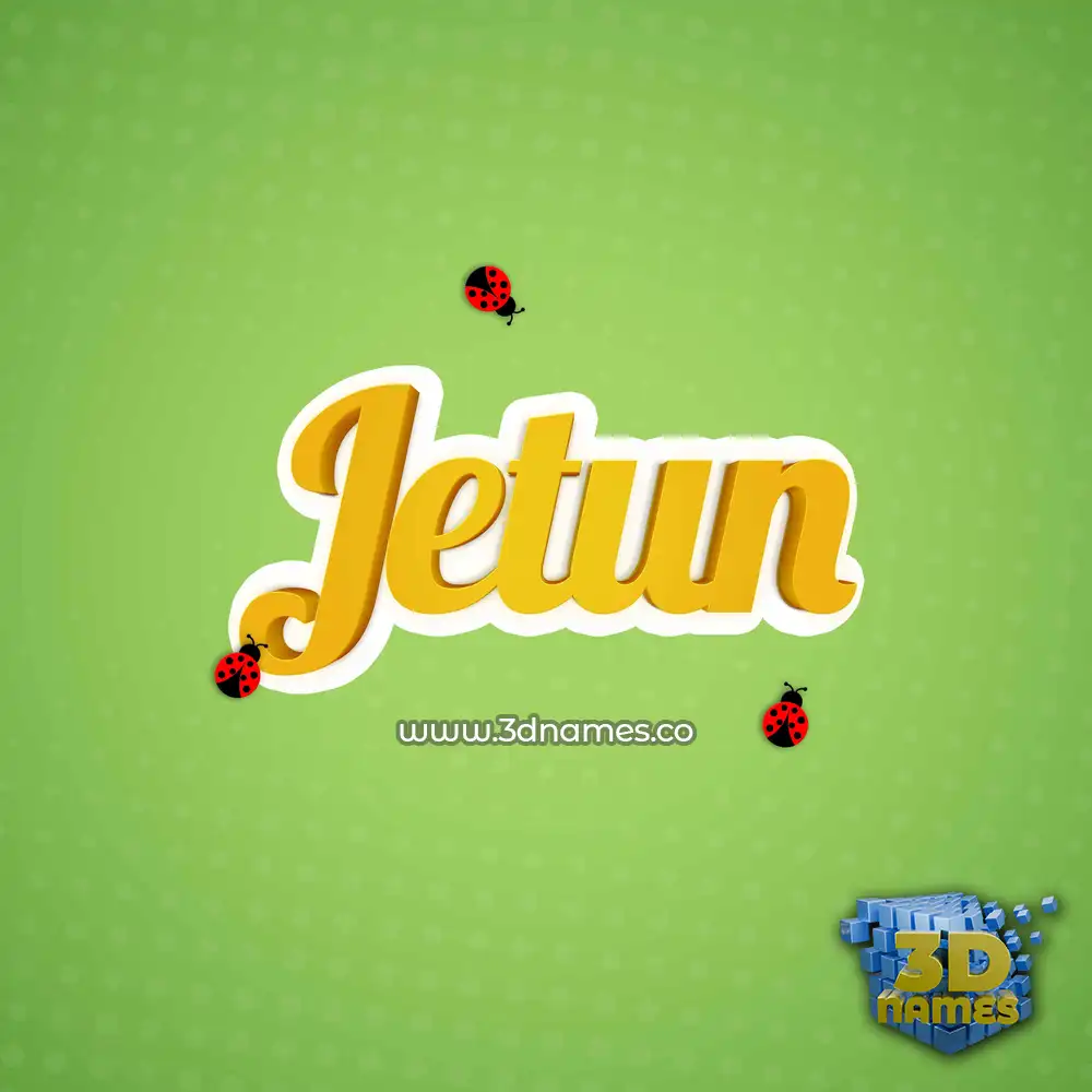 jetun in Ladybugs style - 3D name wallpaper