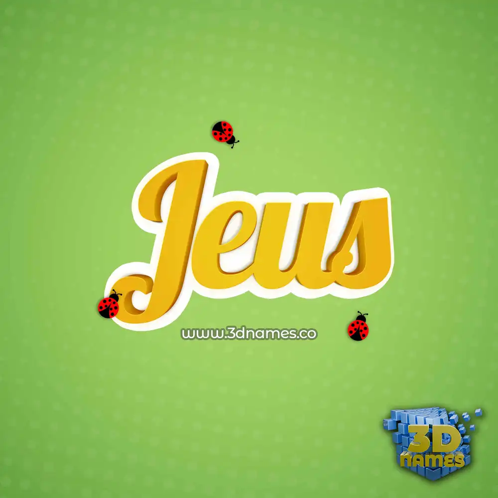 jeus in Ladybugs style - 3D name wallpaper