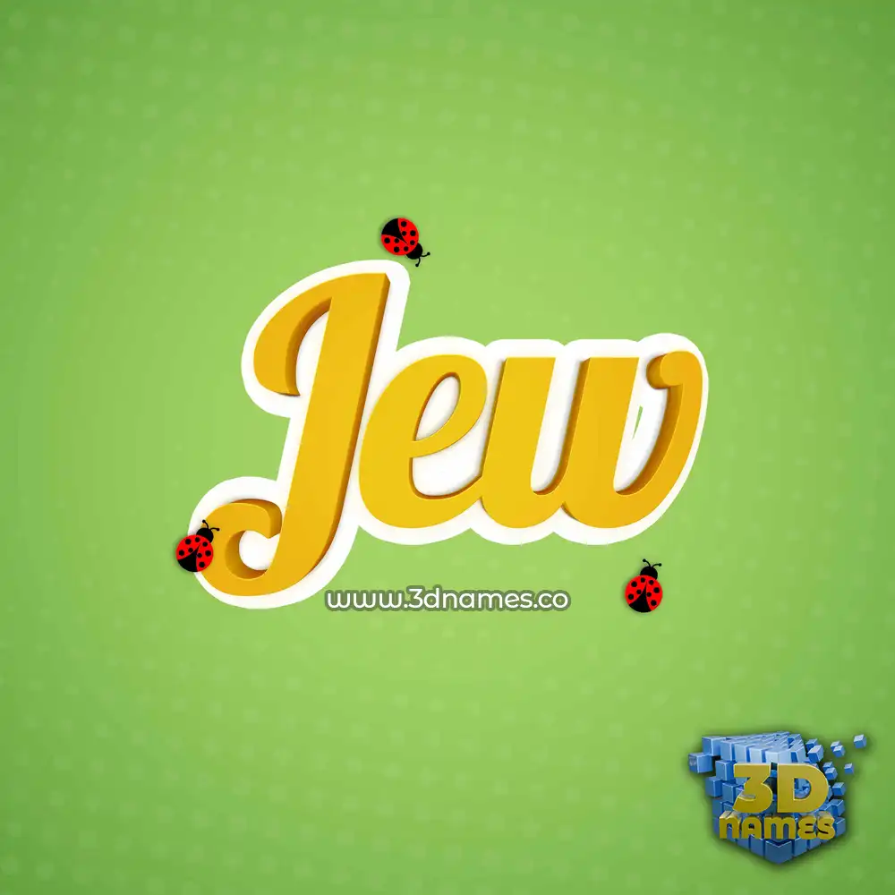 jew in Ladybugs style - 3D name wallpaper