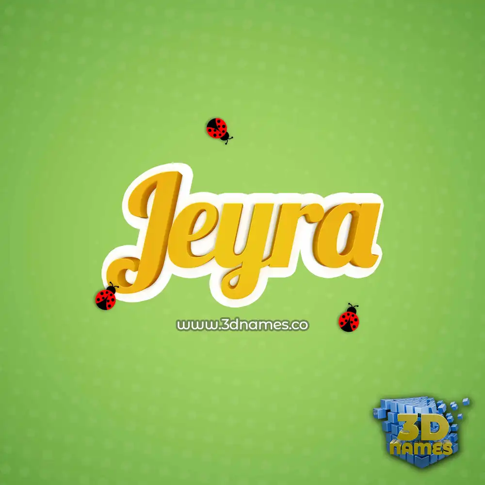 jeyra in Ladybugs style - 3D name wallpaper