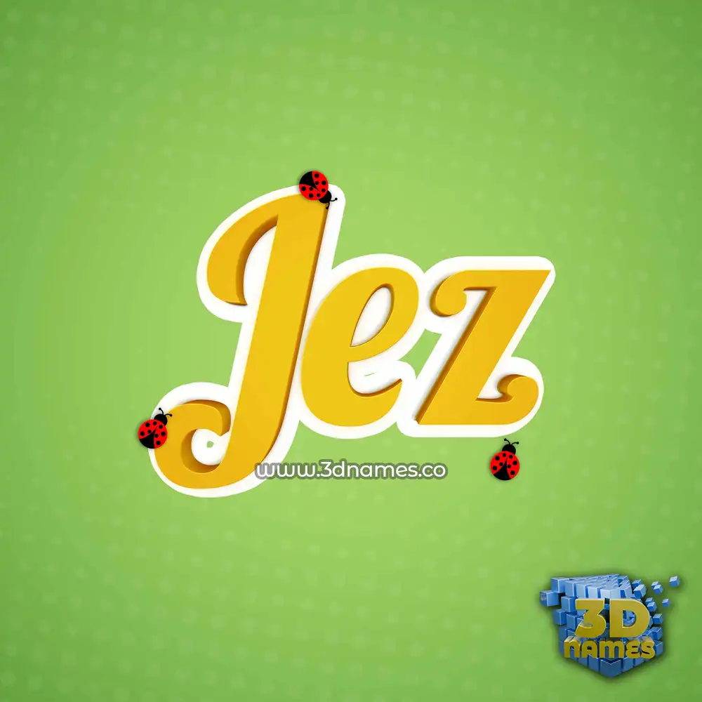 jez in Ladybugs style - 3D name wallpaper