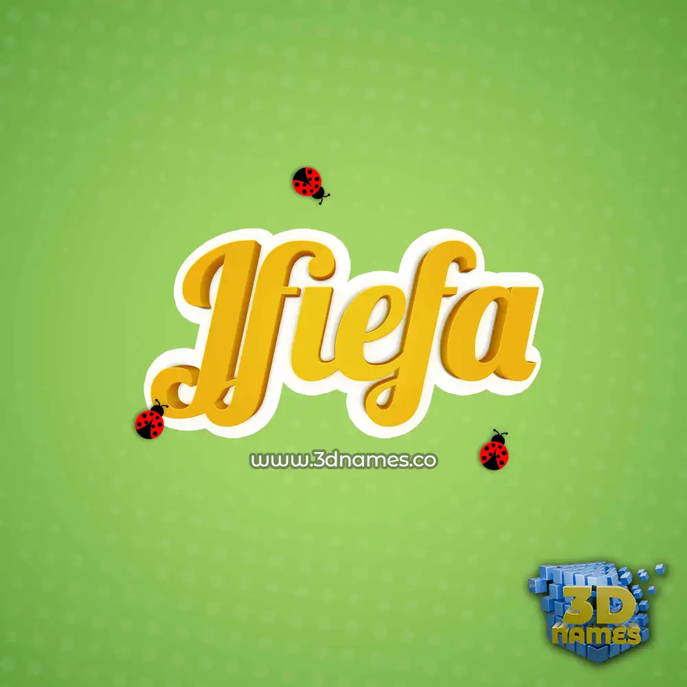 jfiefa in Ladybugs style - 3D name wallpaper