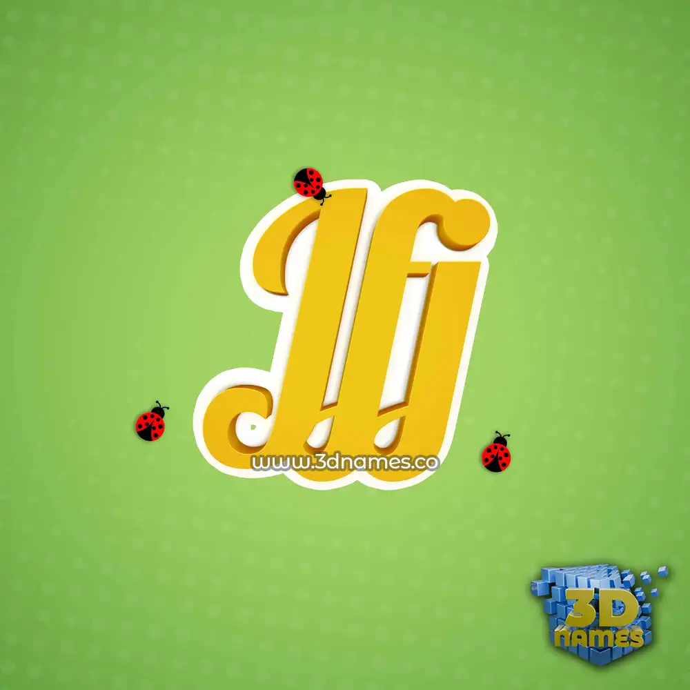 jfj in Ladybugs style - 3D name wallpaper