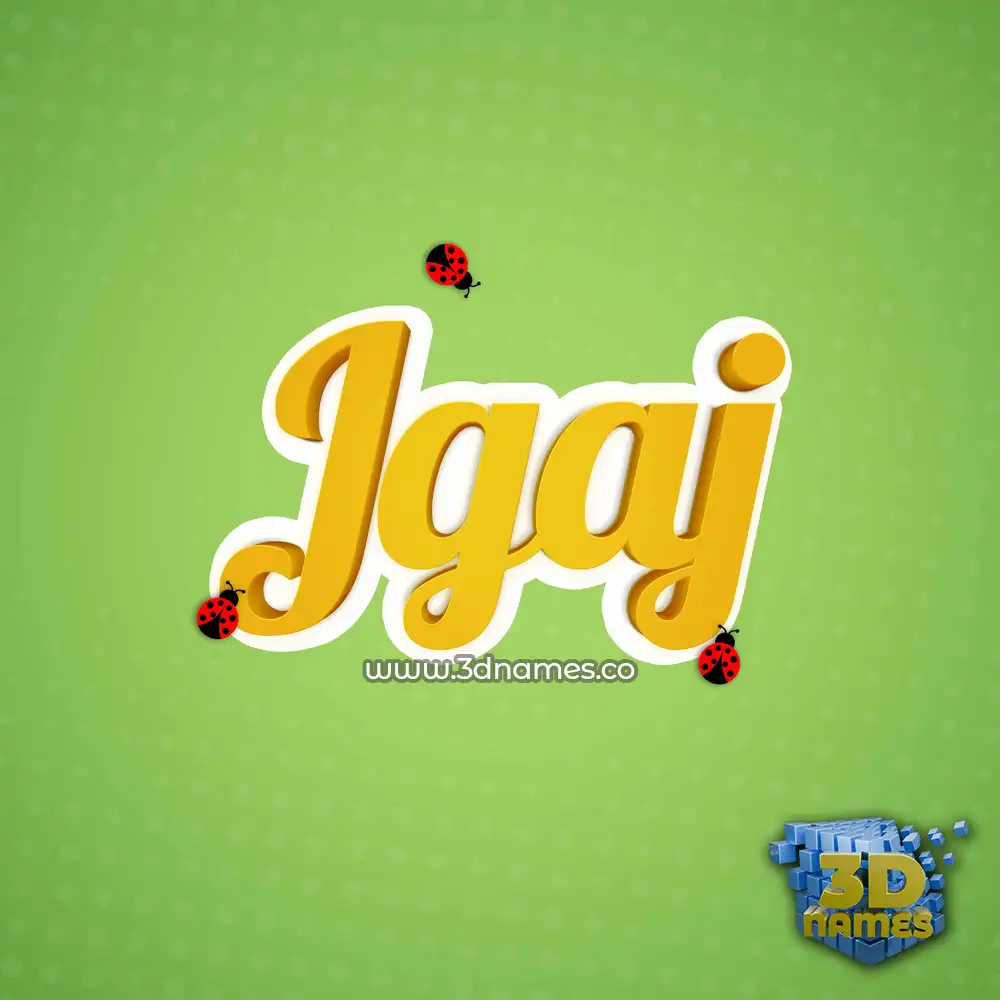 jgaj in Ladybugs style - 3D name wallpaper