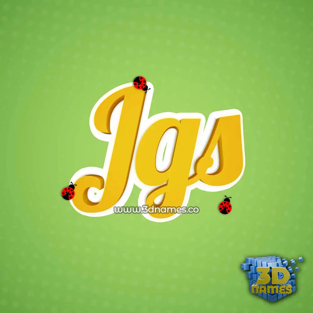 jgs in Ladybugs style - 3D name wallpaper
