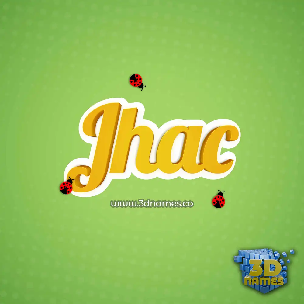 jhac in Ladybugs style - 3D name wallpaper