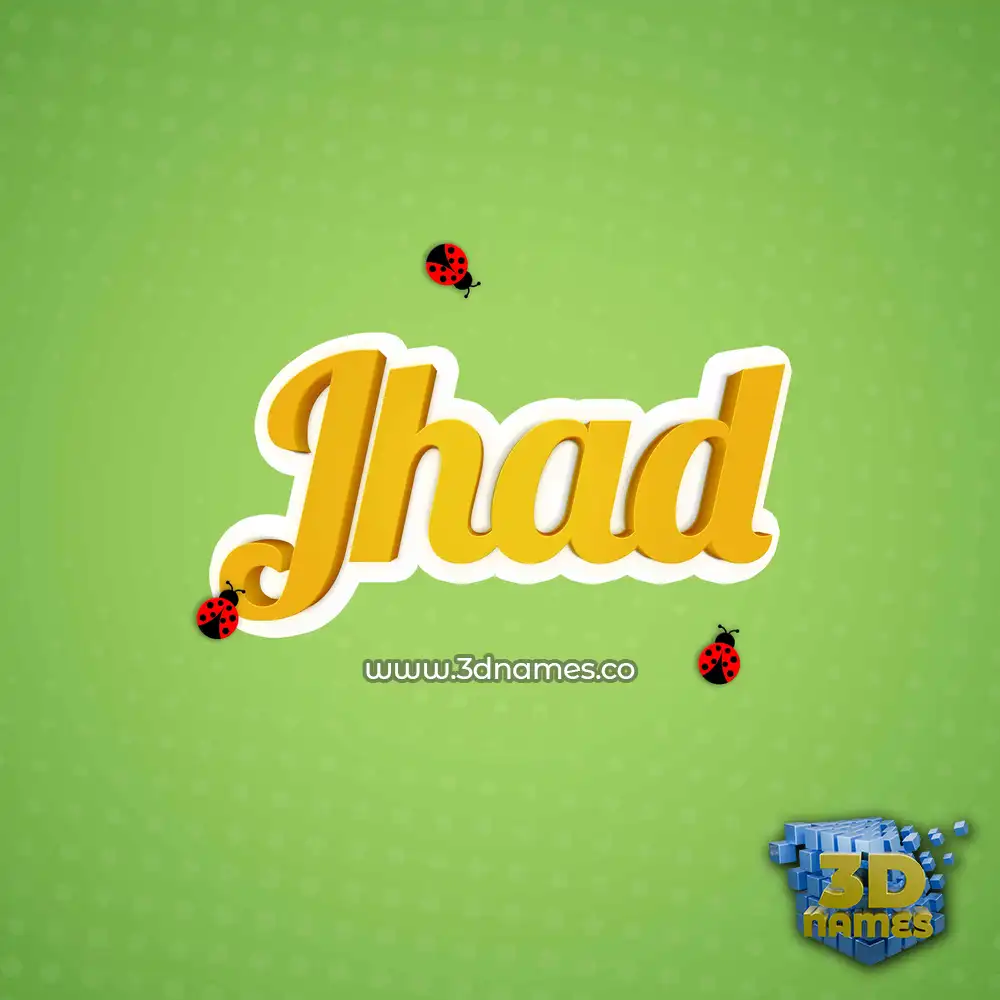 jhad in Ladybugs style - 3D name wallpaper