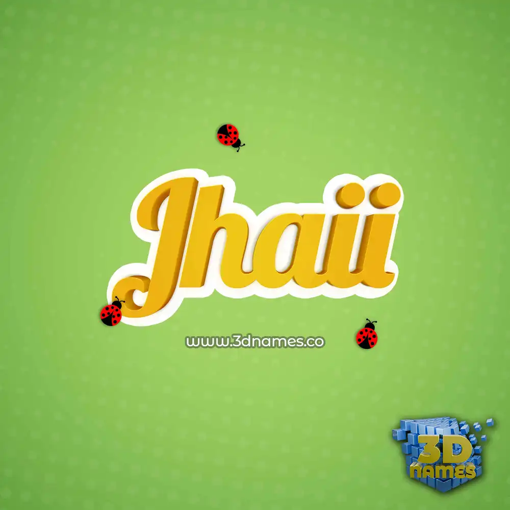 jhaii in Ladybugs style - 3D name wallpaper
