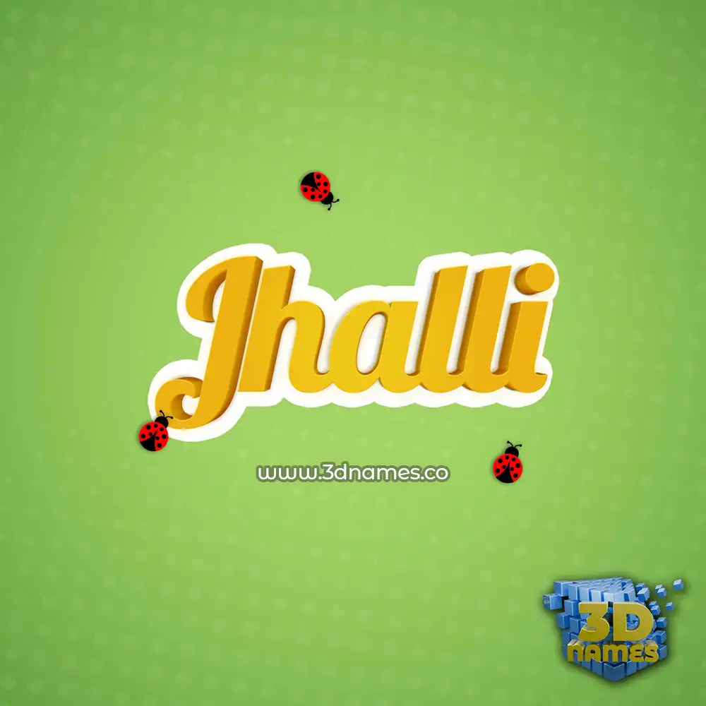 jhalli in Ladybugs style - 3D name wallpaper