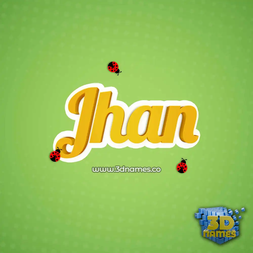 jhan in Ladybugs style - 3D name wallpaper