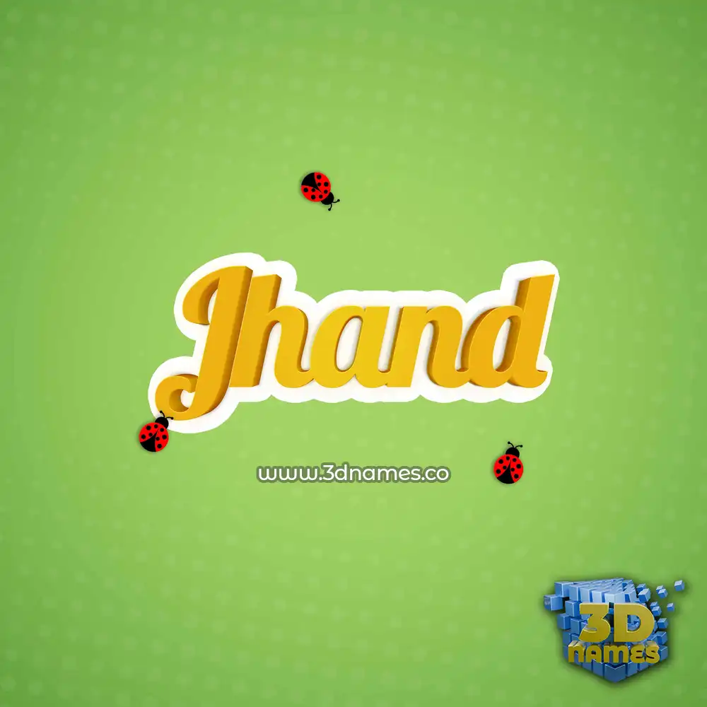 jhand in Ladybugs style - 3D name wallpaper