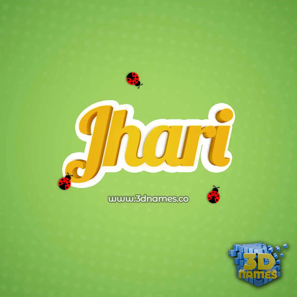 jhari in Ladybugs style - 3D name wallpaper