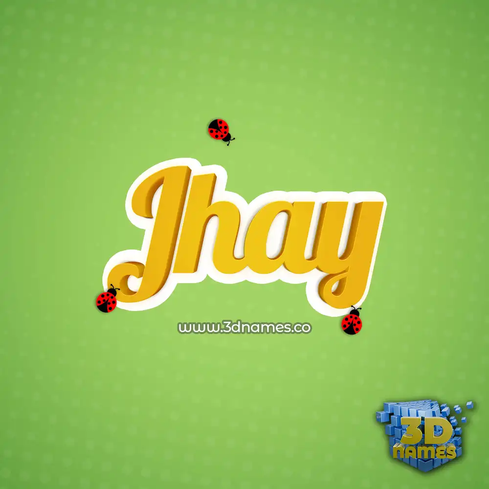 jhay in Ladybugs style - 3D name wallpaper