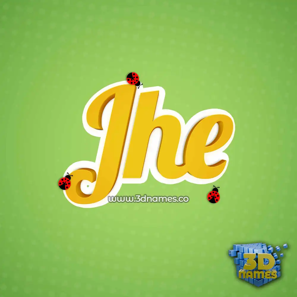 jhe in Ladybugs style - 3D name wallpaper