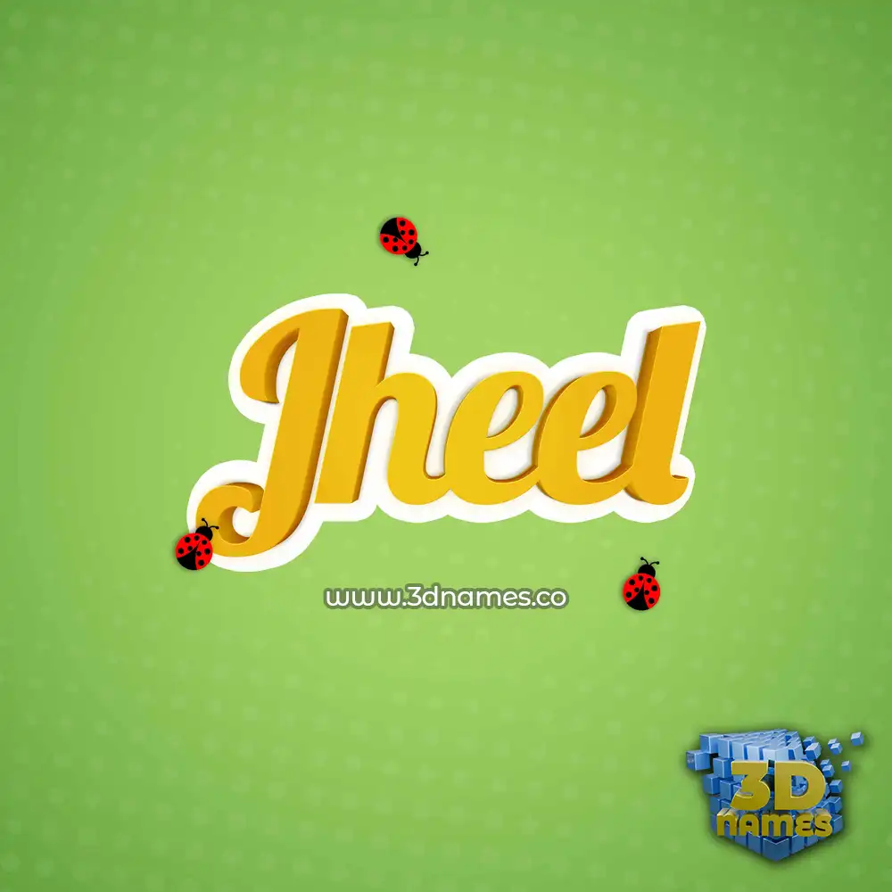 jheel in Ladybugs style - 3D name wallpaper