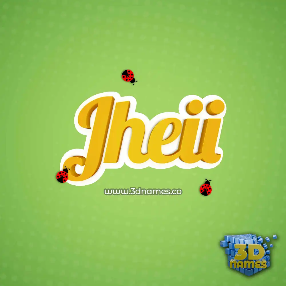 jheii in Ladybugs style - 3D name wallpaper