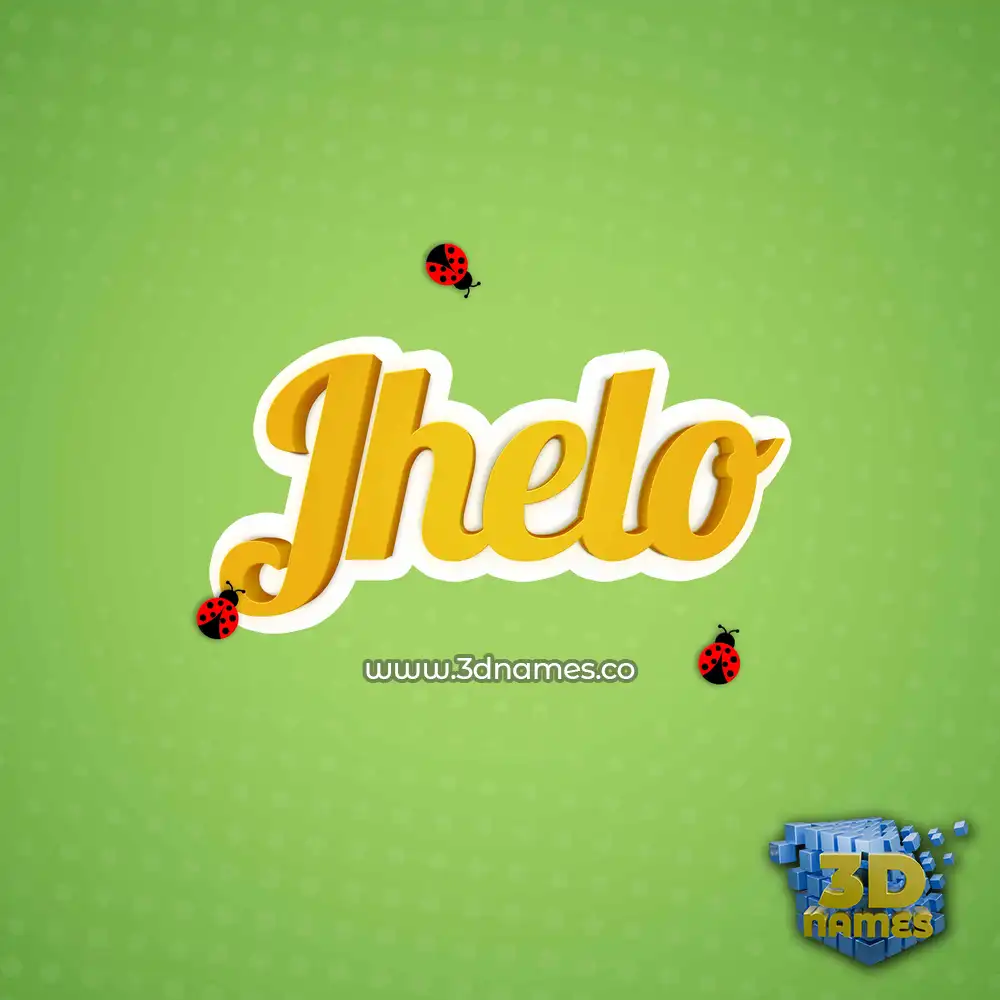 jhelo in Ladybugs style - 3D name wallpaper