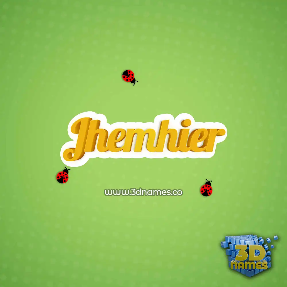 jhemhier in Ladybugs style - 3D name wallpaper
