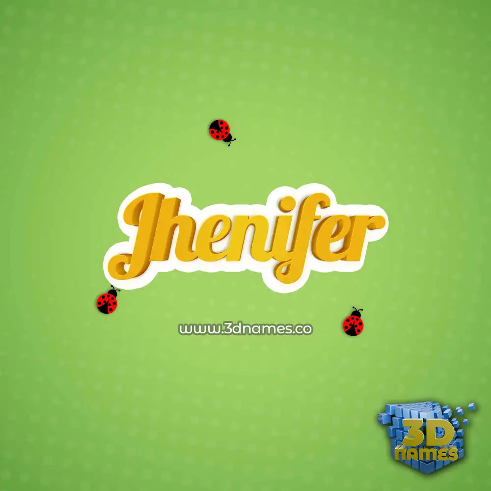 jhenifer in Ladybugs style - 3D name wallpaper
