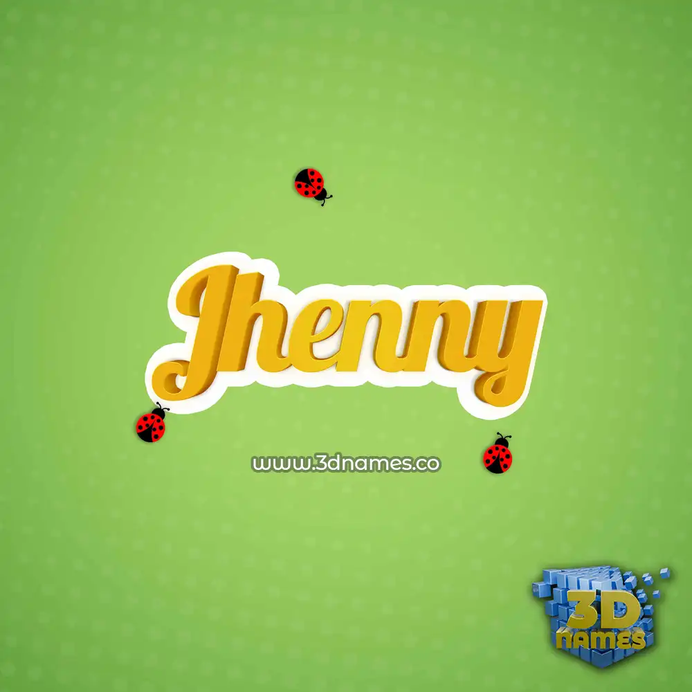 jhenny in Ladybugs style - 3D name wallpaper