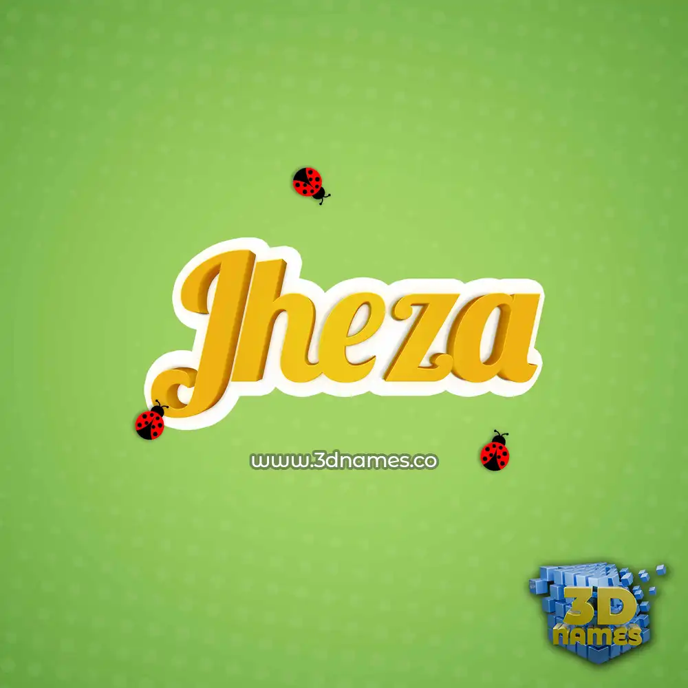 jheza in Ladybugs style - 3D name wallpaper