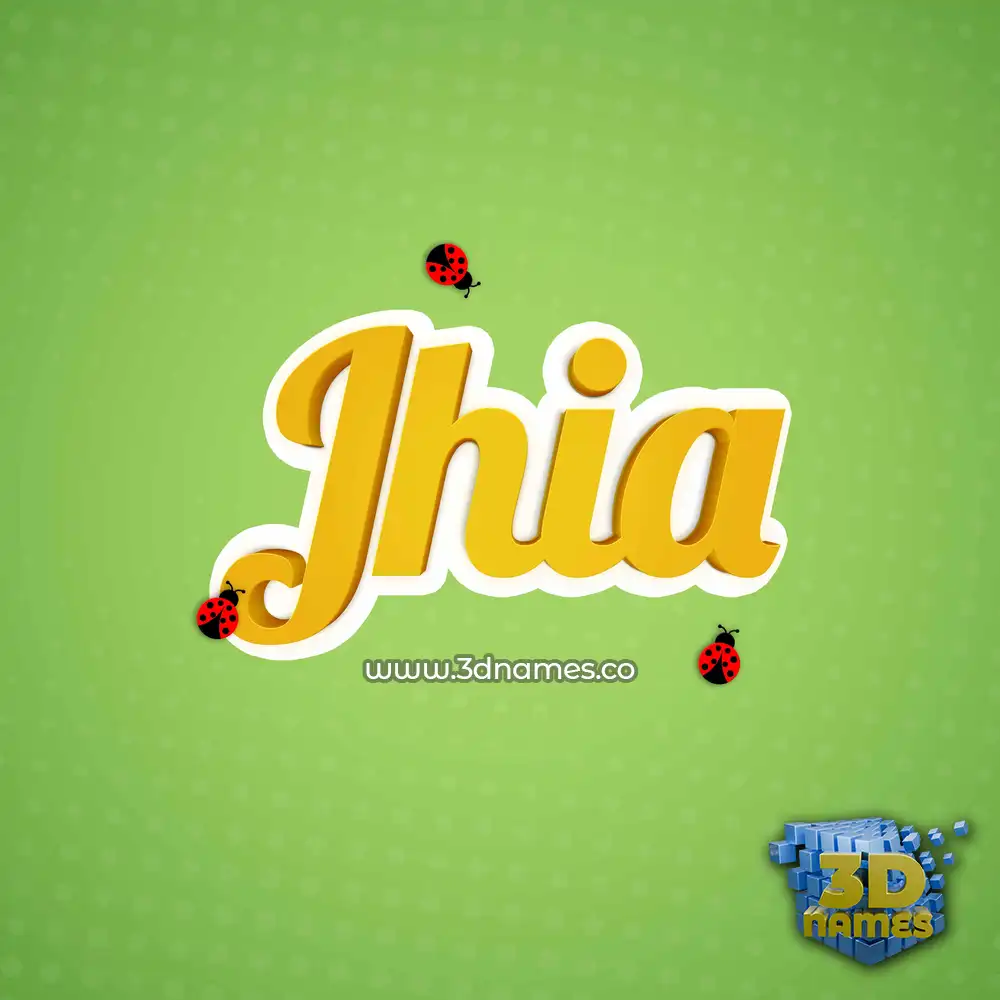 jhia in Ladybugs style - 3D name wallpaper